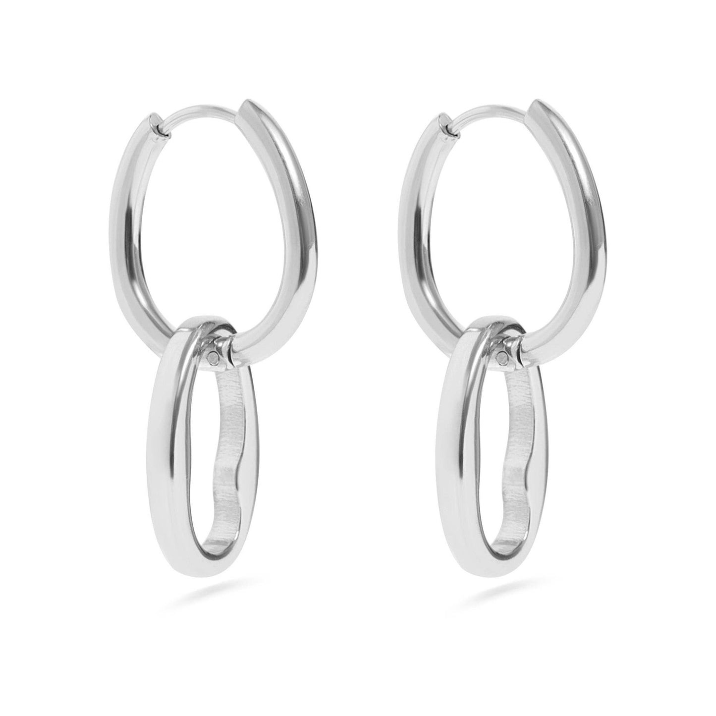 Elara Oval Drop Earrings