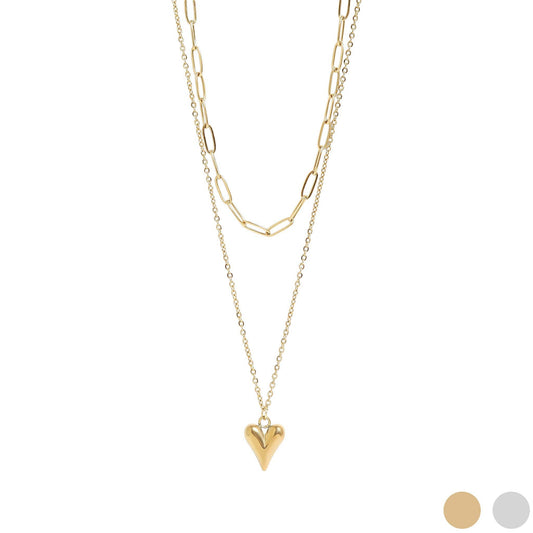 Valentina Layered Heart Necklace