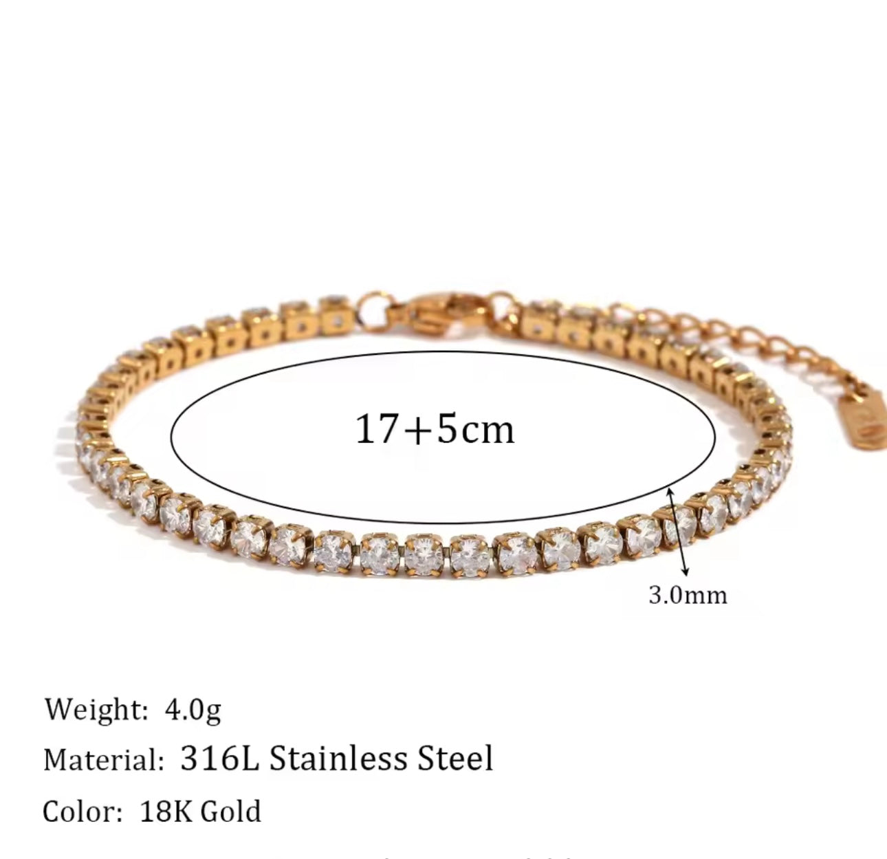 Siena Mini Tennis Bracelet