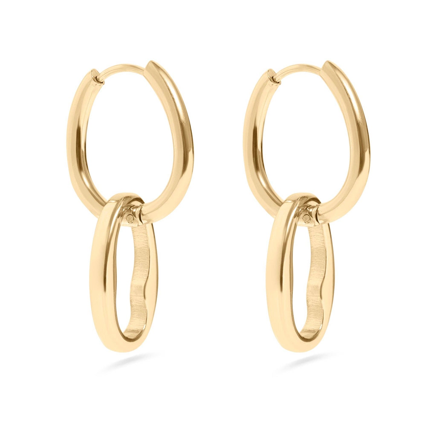 Elara Oval Drop Earrings