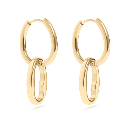 Elara Oval Drop Earrings