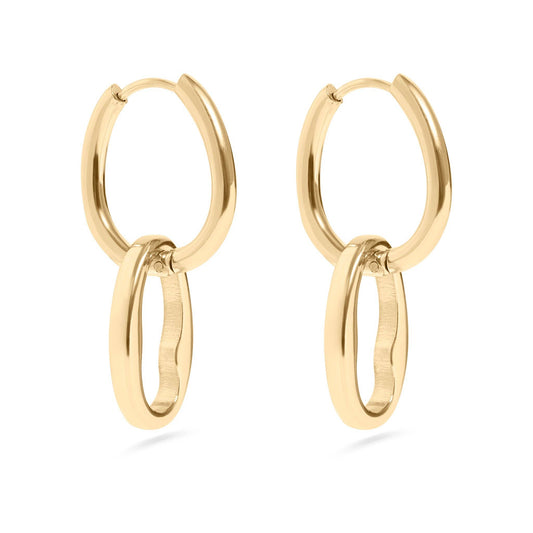 Elara Oval Drop Earrings
