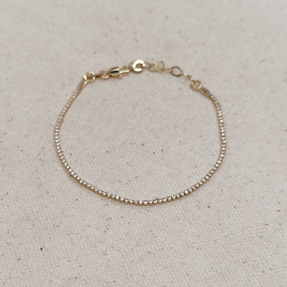 Pulsera de tenis Celeste