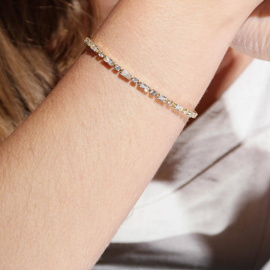 Pulsera de tenis Siena de doble corte